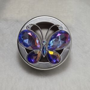 Bath & Body Works Silver Butterfly Car Fragrance Visor Clip